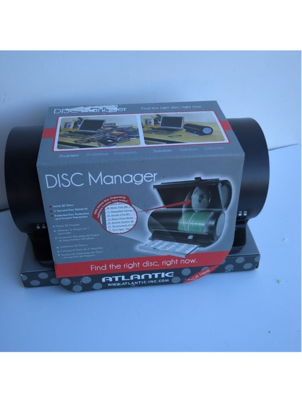 Atlantic Disc Manager 80 CD DVD Game Disc Storage Holder Organizer Selector